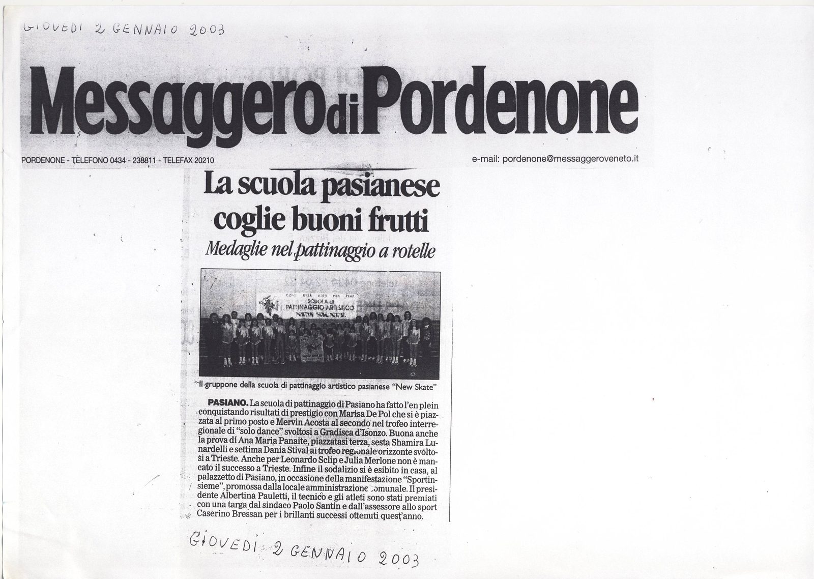 La scuola pasianese coglie buoni frutti