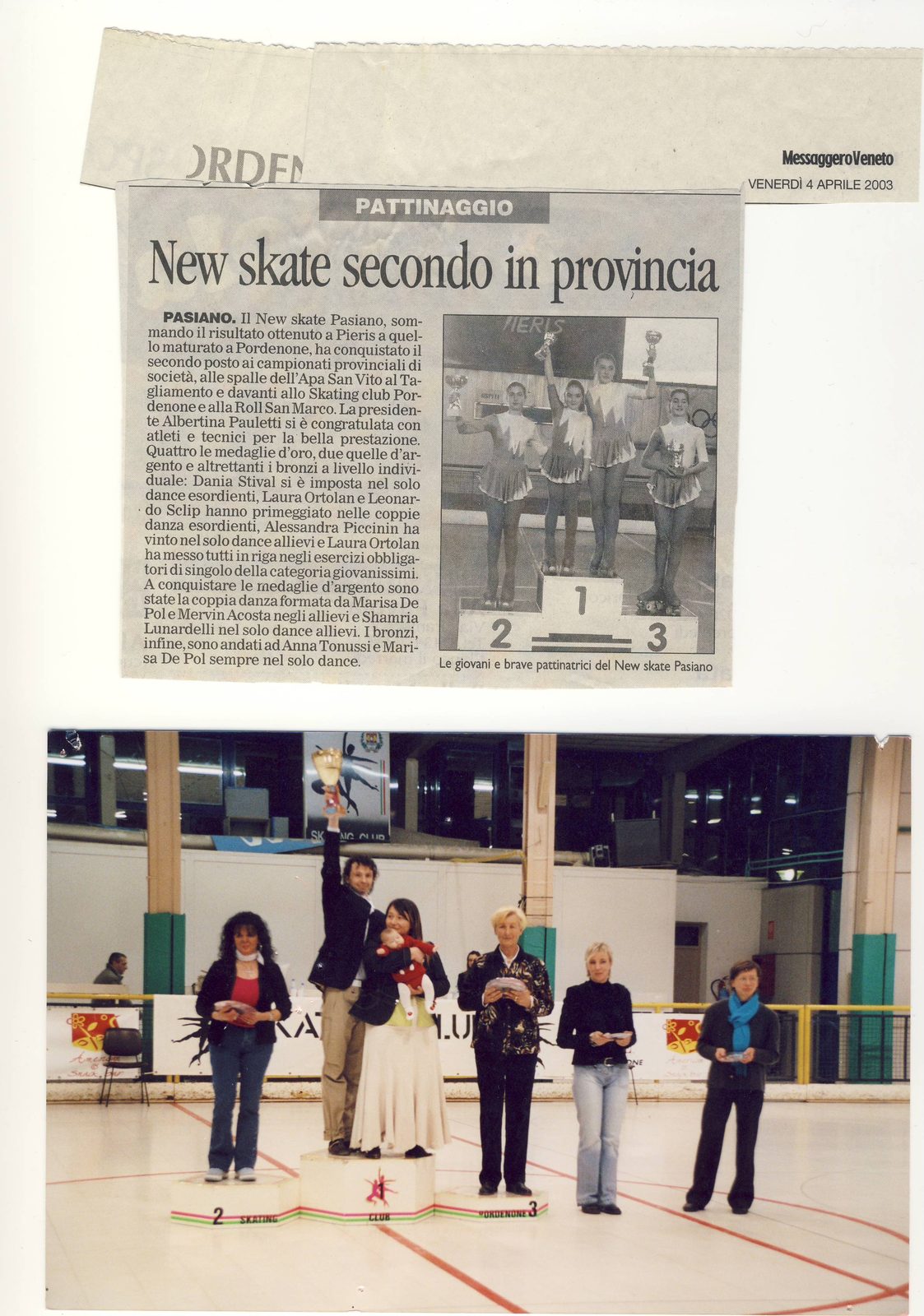 Campionati provinciali FIHP 2003: New Skate seconda in provincia
