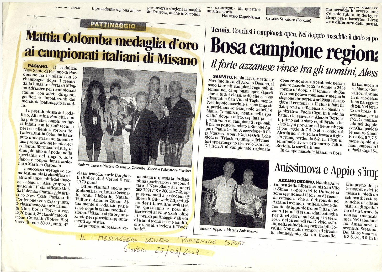 Mattia Colomba medaglia d'oro ai campionati italiani di Misano