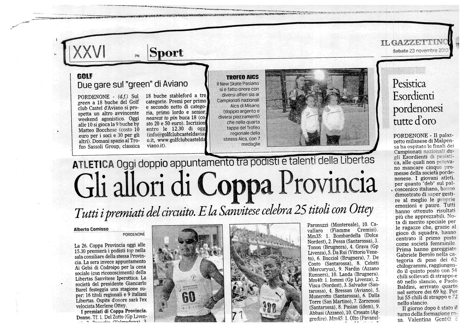 Articoli quotidiani sport 2013