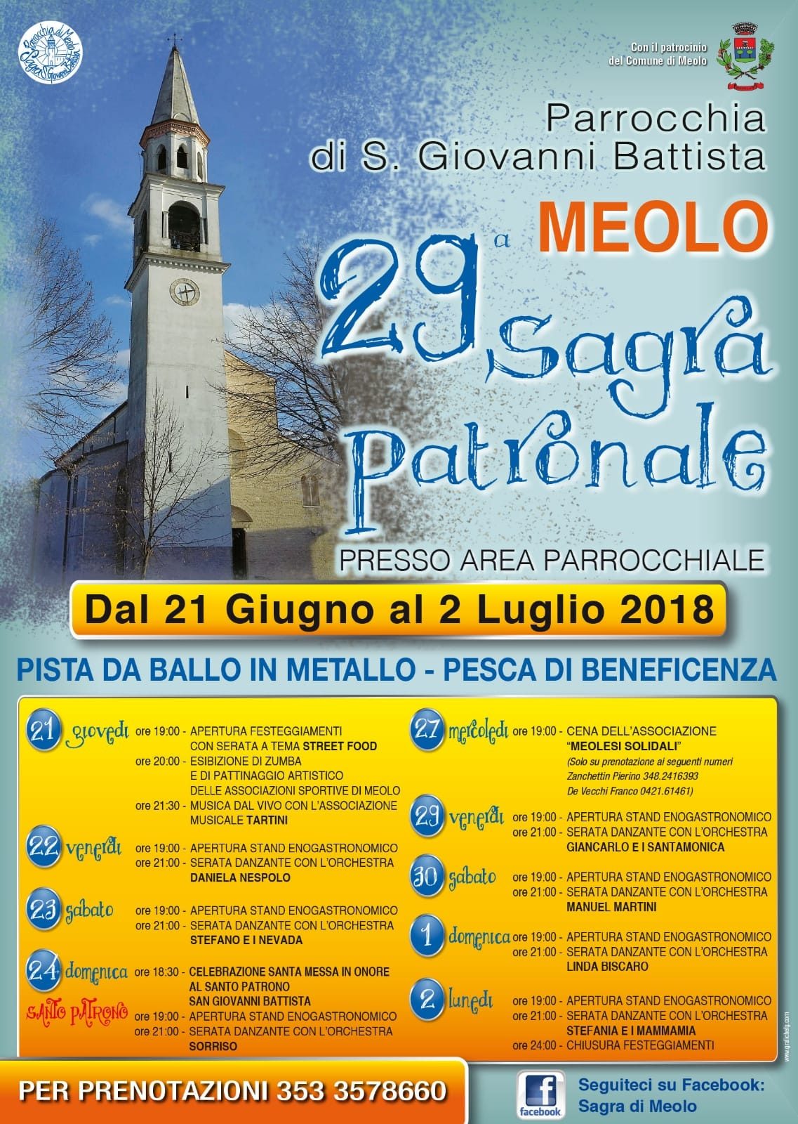 29^ Sagra Patronale presso Area Parrocchiale di San Giovanni Battista a Meolo (VE)
